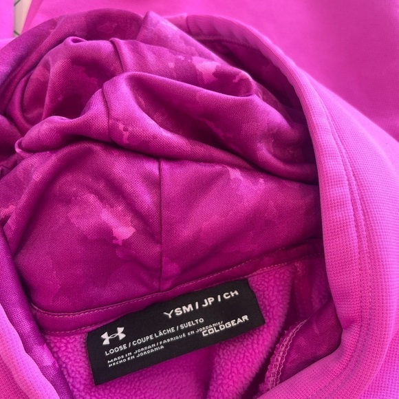 5 FOR $20 Under Armour Purple Hoodie Sweatshirt Youth Small - Picture 4 of 5